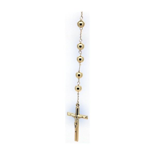 Cadena rosario de oro 18k 70 cm